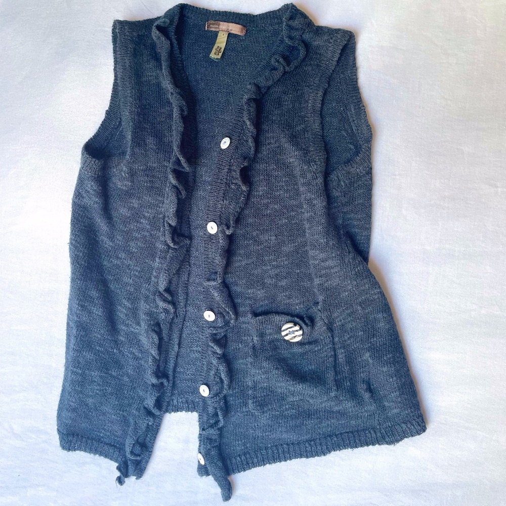 Matilda Jane blue sweater vest cardigan